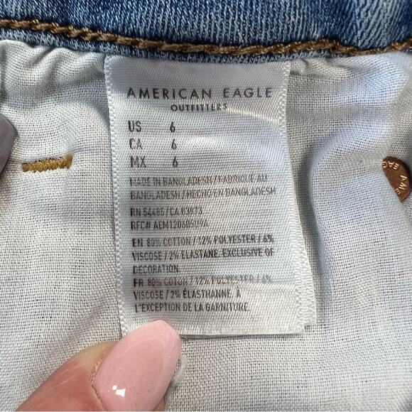 American Eagle hi rise Shortie SZ 6 - Picture 4 of 4